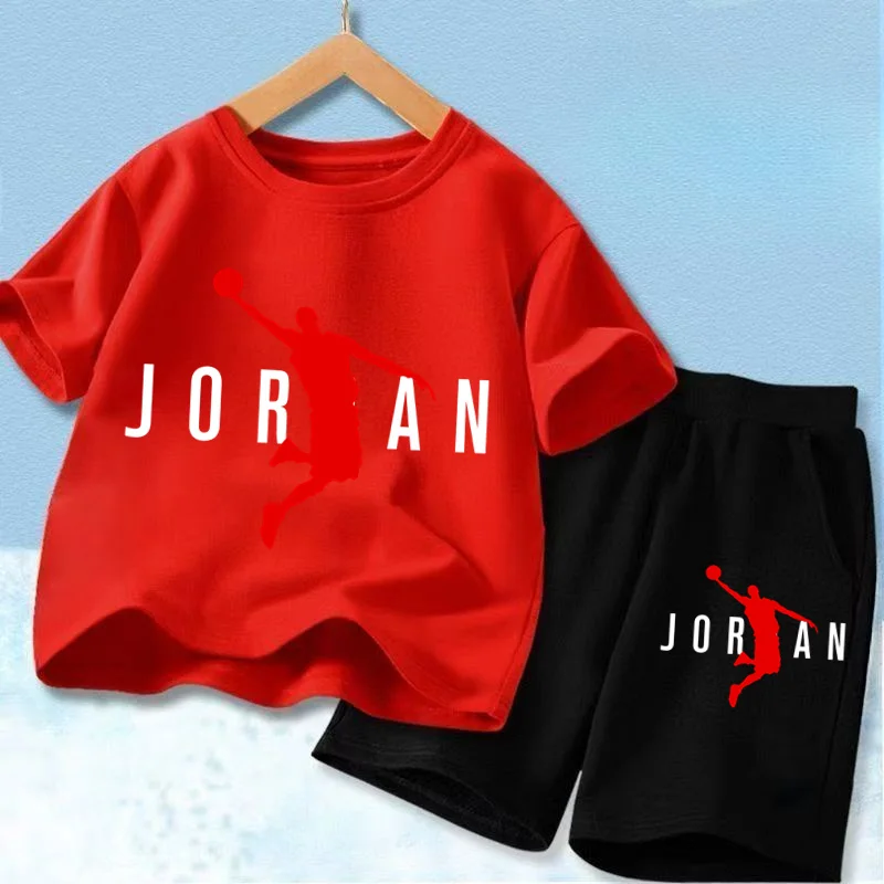 Children Clothes letters Print T-shirt 3-12Yrs Boys Girls Short-sleeved Top+Shorts Casual Fashion Sports Set Clothing - Image 3