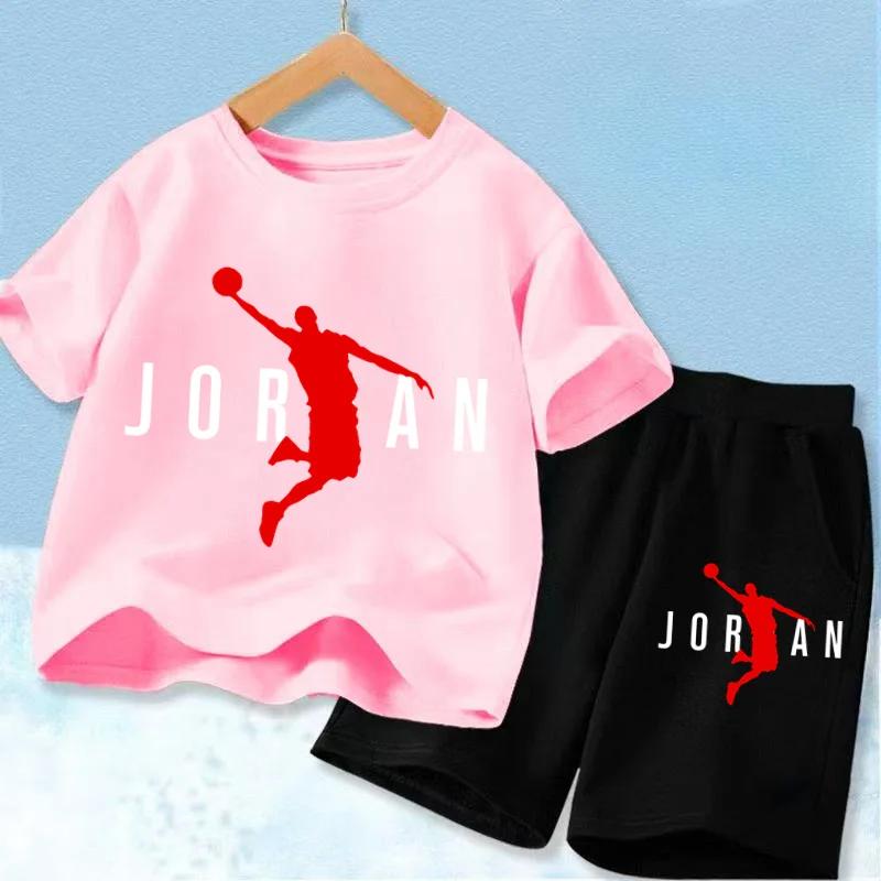 Children Clothes letters Print T-shirt 3-12Yrs Boys Girls Short-sleeved Top+Shorts Casual Fashion Sports Set Clothing - Image 6