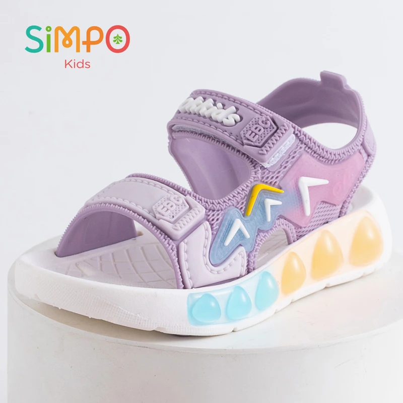 Children' Fashion Sport Sandals Geometric Patterns Breathable Wear-resistant Soft Shoes With Adjustable Velcro For Boys & Girls - Image 6