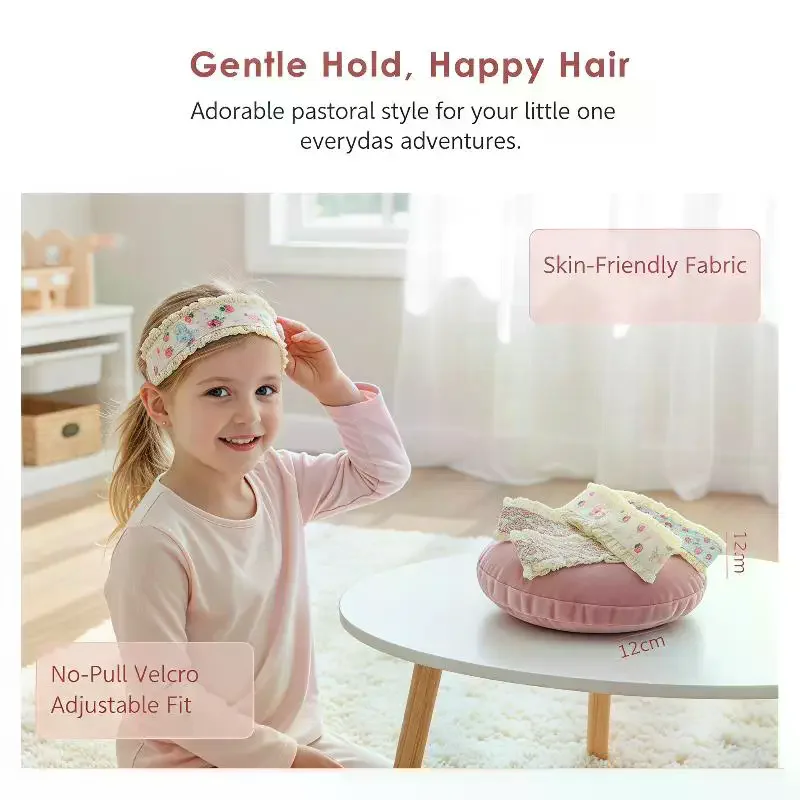 Children Girl Broken Hair Bangs Floral Sticker Headband Girl Headgear Hair Band For Washing Face Hair Accessories - Image 5