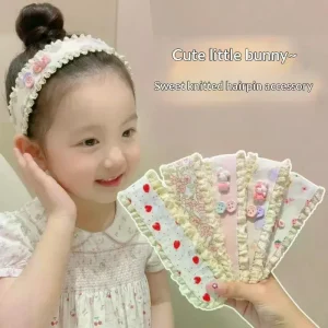 Children Girl Broken Hair Bangs Floral Sticker Headband Girl Headgear Hair Band For Washing Face Hair Accessories