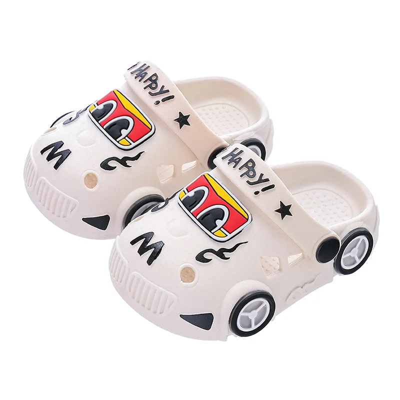 Children Slippers Summer New Boys Car Shaped Wheels Will Light Up Anti Slip Soft Bottom Baby Girls Beach Slippers - Image 6