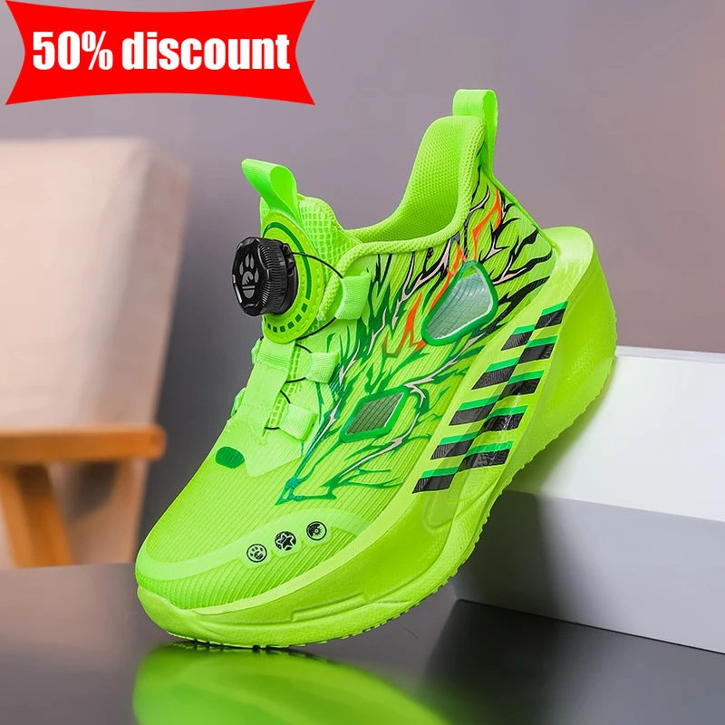 Children Sport Shoes Boys Girls Summer Hollow Fashion Leisure Lightweight Tennis Shoes Soft Bottom Rebound Outdoor Walking Shoes - Image 4
