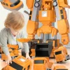 Children's Magnetic Toys Boys Building Block Assembly Construction Vehicles Deformable Robots Puzzle Toys Birthday Gift