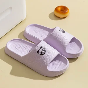 Children's Slippers Parent-child Shoes Fashion Cute Bear Print Summer Soft Sole Non Slip Comfort Leisure Bedroom Home Shoes