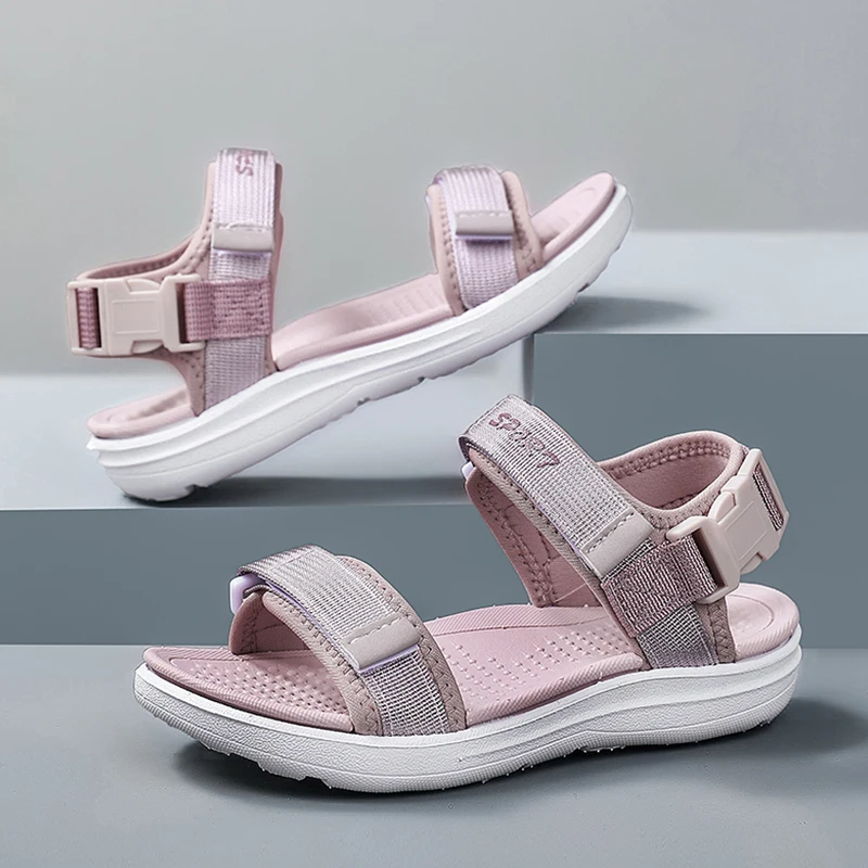 Children's Sport Sandals for Boys and Girls Soft Sole Non-slip Flat Beach Shoes Outdoor Breathable Flat Walking Sandals - Image 2