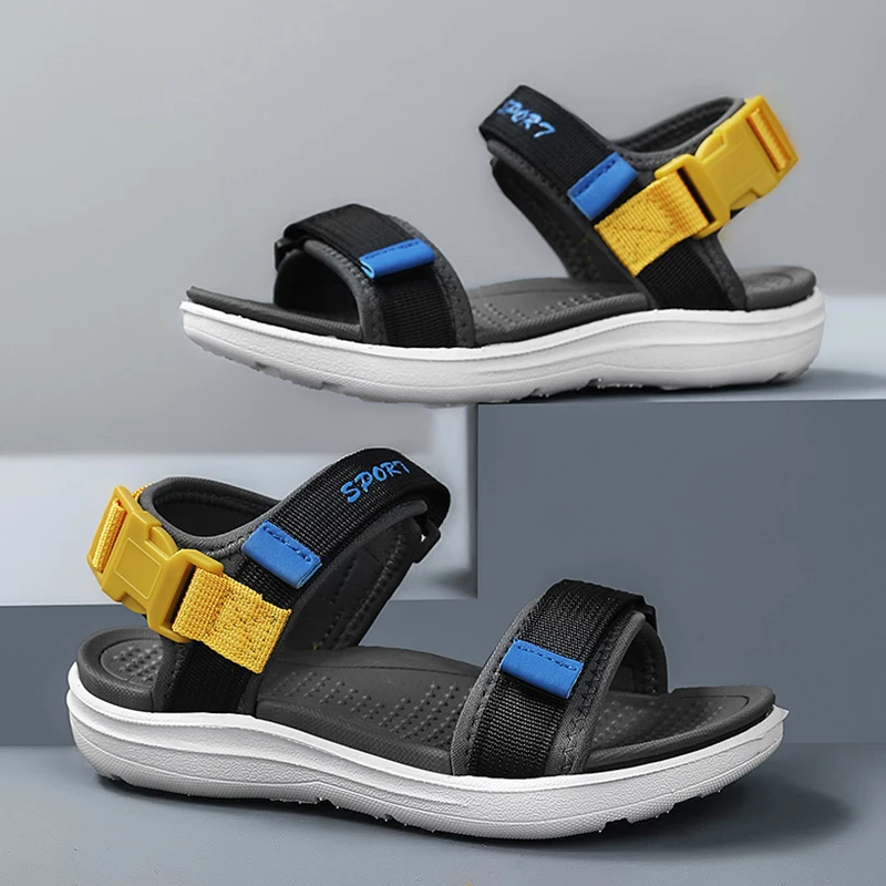 Children's Sport Sandals for Boys and Girls Soft Sole Non-slip Flat Beach Shoes Outdoor Breathable Flat Walking Sandals - Image 3