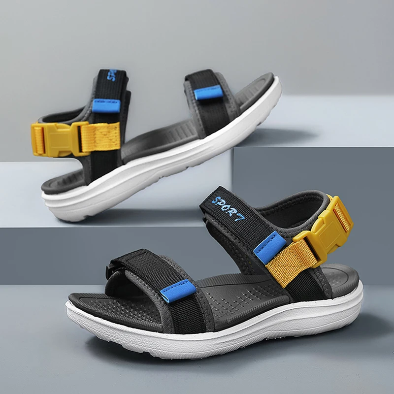 Children's Sport Sandals for Boys and Girls Soft Sole Non-slip Flat Beach Shoes Outdoor Breathable Flat Walking Sandals - Image 4