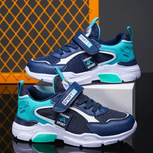 Children's Sports Shoes for Boys, Fashionable Mesh Breathable Casual Sports Shoes, Lightweight Running Shoes, Comfortable