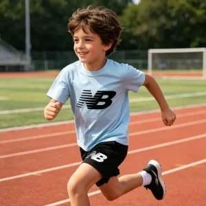 Children's Sports White T-shirts Short-sleeved Shirts and Shorts Sets for Boys Girls Clothing Suitable for Children Aged 3 to13