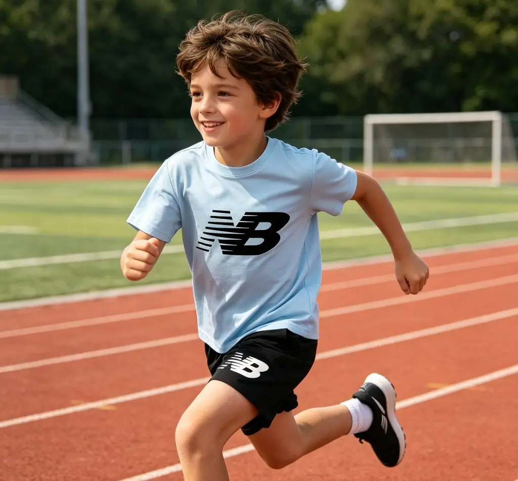 Children's Sports White T-shirts Short-sleeved Shirts and Shorts Sets for Boys Girls Clothing Suitable for Children Aged 3 to13