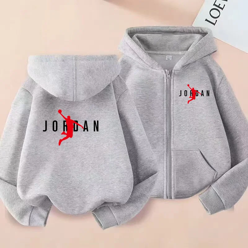 Children's Sportswear, Loose Sports Jackets, Boys and Girls Aged 3 to 12, Zipper Sportswear and Hoodies for Teenagers - Image 2