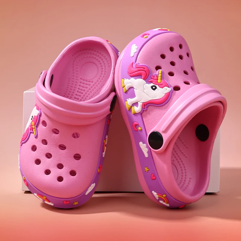 Children's shoes, boys and girls, summer fashion beach slippers, soft soles, breathable, middle-aged and older children's dinosa - Image 4