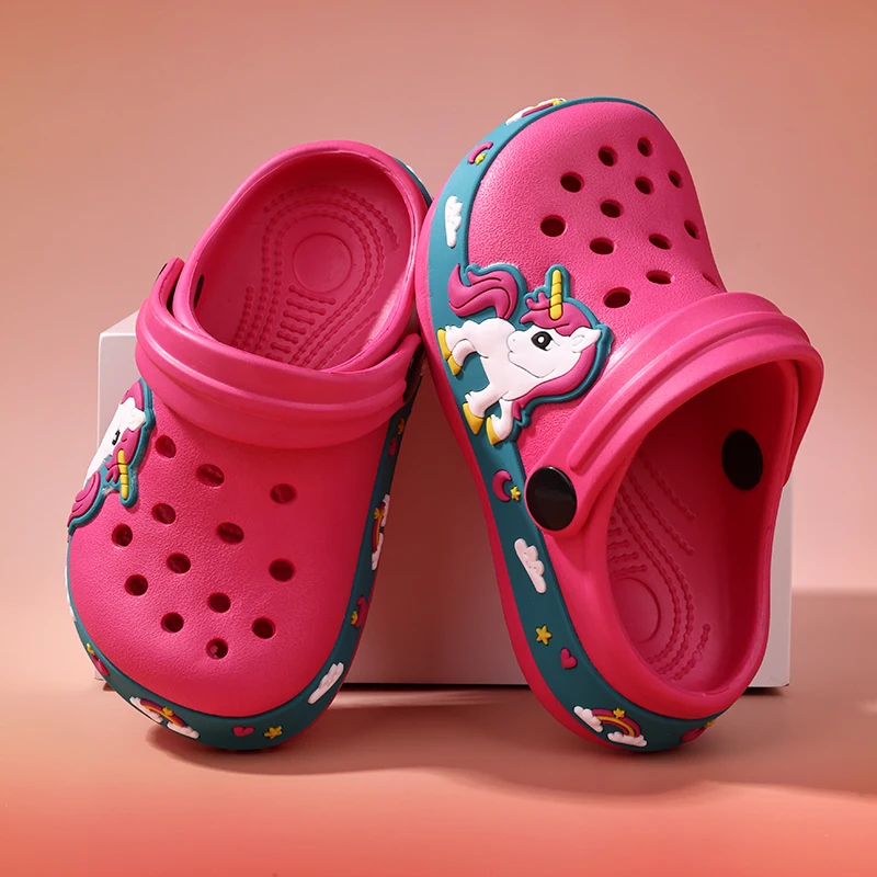 Children's shoes, boys and girls, summer fashion beach slippers, soft soles, breathable, middle-aged and older children's dinosa - Image 5