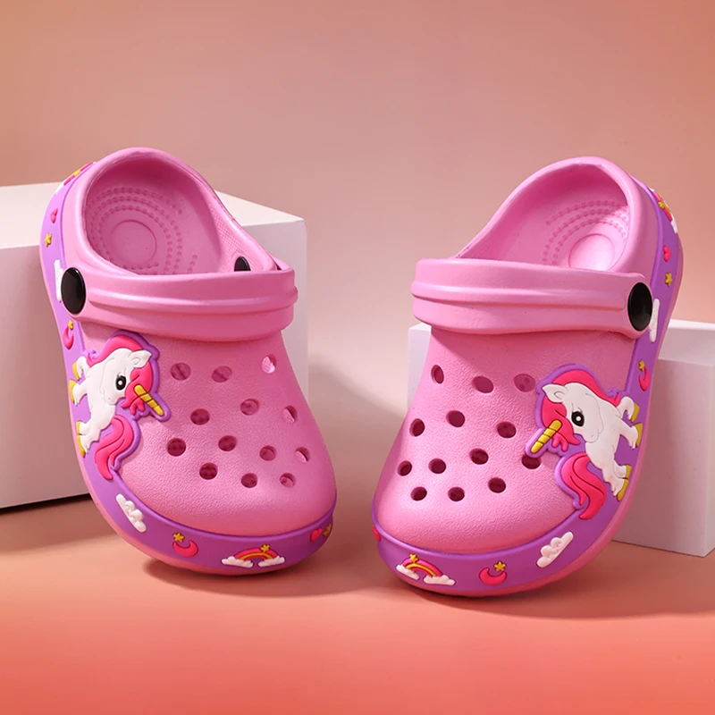 Children's shoes, boys and girls, summer fashion beach slippers, soft soles, breathable, middle-aged and older children's dinosa - Image 6