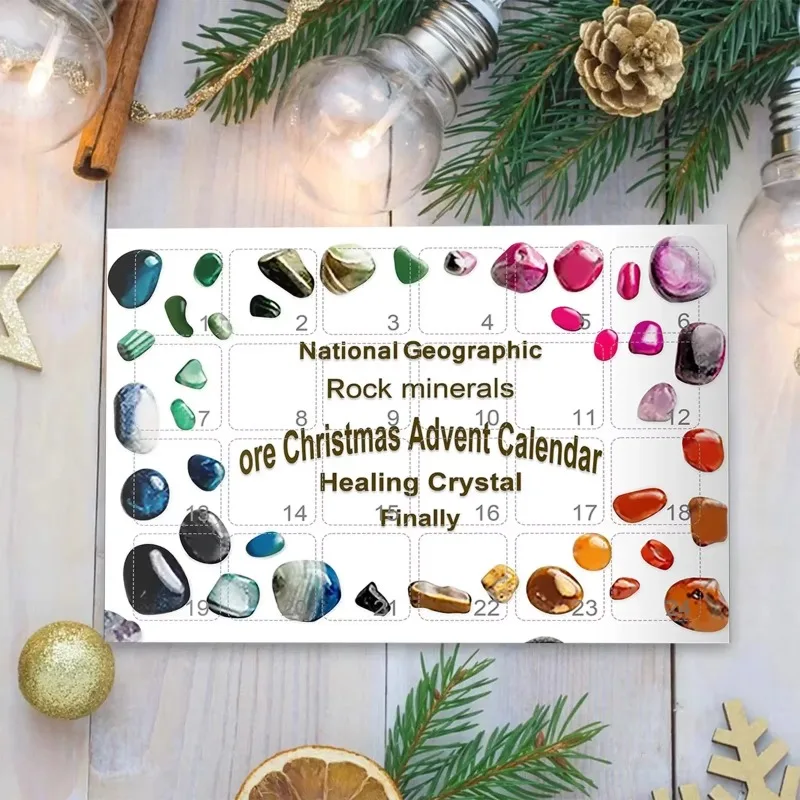 Christmas Advent Calendar 2026 Crystals 24 Days Rock Collection Countdown Calendar for Kids and Adults, Gem & Crystals Toys Gift - Image 4