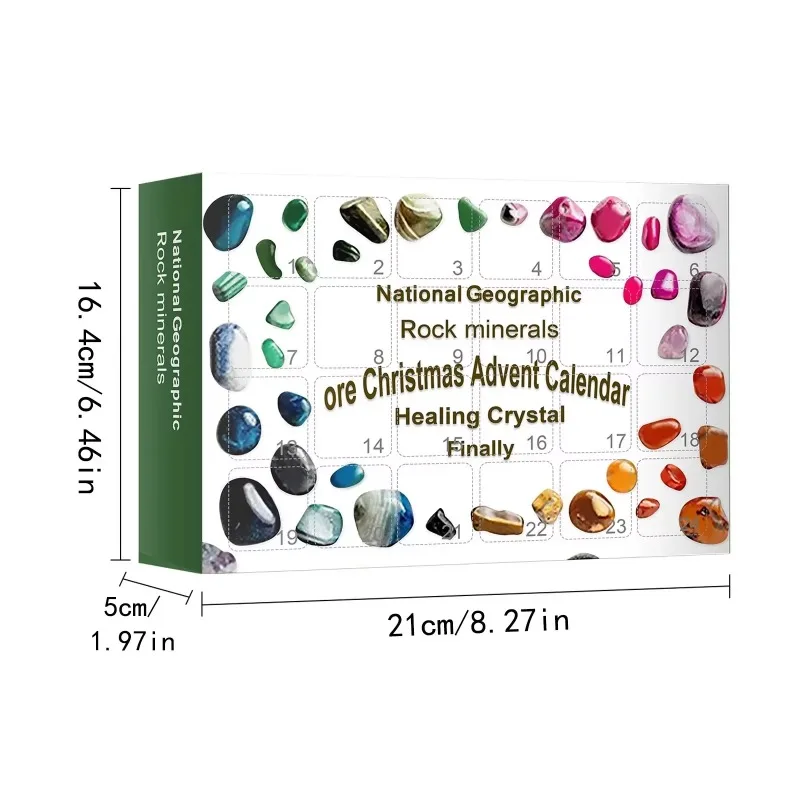 Christmas Advent Calendar 2026 Crystals 24 Days Rock Collection Countdown Calendar for Kids and Adults, Gem & Crystals Toys Gift - Image 6