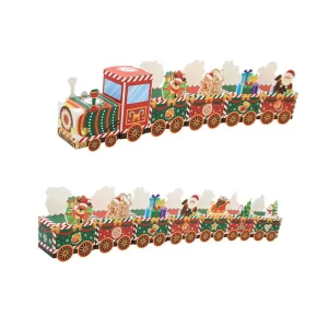 Christmas Advent Calendar 2026 Train Shaped Cardboard 24 Gift Boxes Empty Reusable Candy Storage for Party Favors Decor