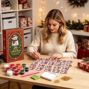 Christmas Calendar 2026 Rhinestone Art DIY Advent Alphabet With Tools Countdown Calendar Christmas Tree Ornaments For Kids