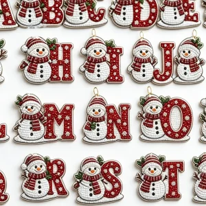 Christmas Calendar Advent 2026 Rhinestone Art DIY Advent Alphabet With Tools Countdown Calendar Christmas Tree Ornaments For