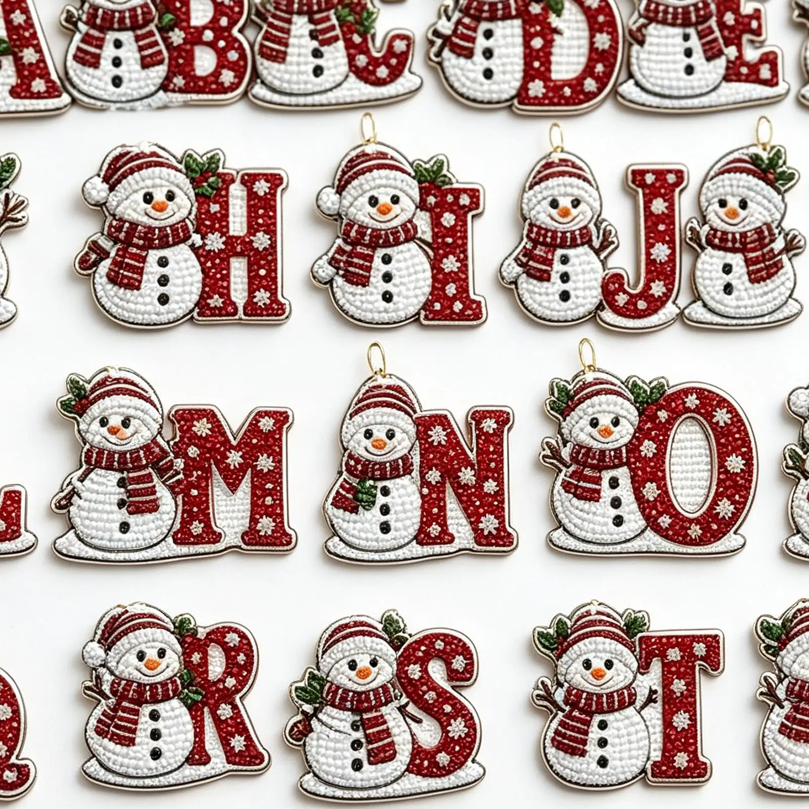 Christmas Calendar Advent 2026 Rhinestone Art DIY Advent Alphabet With Tools Countdown Calendar Christmas Tree Ornaments For
