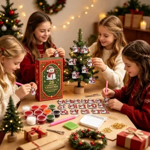 Christmas Calendar Countdown 2026 26 Days DIY Advent Rhinestone Ornaments Countdown Calendar Christmas Tree Ornaments For Kids