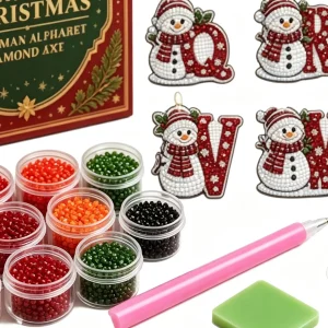 Christmas Countdown Calendar 2026 26 Days Snowman DIY Craft Supplies Countdown Calendar Christmas Tree Ornaments For Kids Family