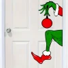 Christmas Decorations Welcome to Whoville Christmas Stickers Waterproof for Christmas Furry Green Santa Lair Themed Party Wall