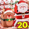Christmas Gift Bags Square Cardstock Sturdy Reusable Eco Easy Use Space Saving Perfect Christmas Gift Wrapping Storage Presents