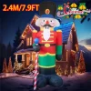 Christmas Inflatable Decoration Toy Nutcracker Built-in LED Lights Inflatable Model Outdoor Ornament Xmas Party New Year