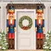 Christmas Nutcracker Shaped Door Couplet Navidad Natal Noel Wall Hanging Marry Christmas Decorations For Home 2025 New Year 2026