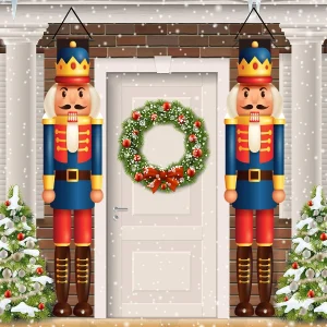 Christmas Nutcracker Shaped Door Couplet Navidad Natal Noel Wall Hanging Marry Christmas Decorations For Home 2025 New Year 2026