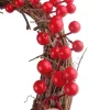Christmas Simulation Berry Wreath Red Beaded Garland Artificial Berry Ring Red Berries Rustic Thanksgiving Fall Wedding