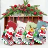Christmas Stocking Gift Bag Cute Santa Stocking for Filling & Hanging Home Party Decor Christmas Tree Pendants New Year Supplies