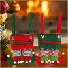 Christmas Stocking Gift Bag, Holiday Decorations, Christmas Hanging Ornament, Santa Claus Candy Bag, Festive Decoration