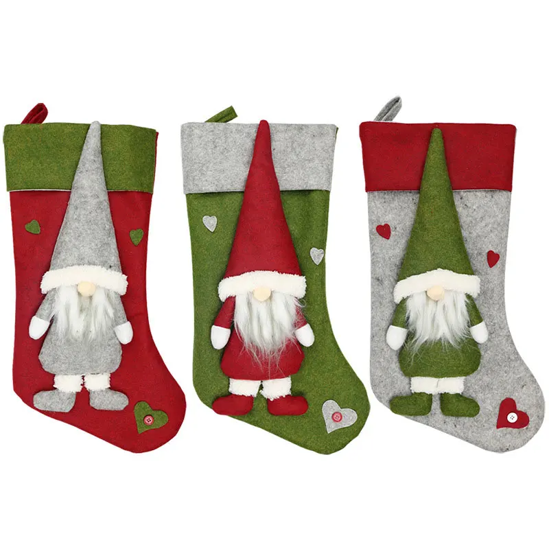 Christmas Stocking Gift Candy Bag Large Capacity Nonwoven Holder Xmas Decorations For Home Navidad 2025 New Year Oversize Sock - Image 5