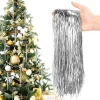 Christmas Strand Tinsel Icicle Tinsel Foil Fringes Metal Wire Shiny Icicles Garland Christmas Tree Glitter Hanging Decorations