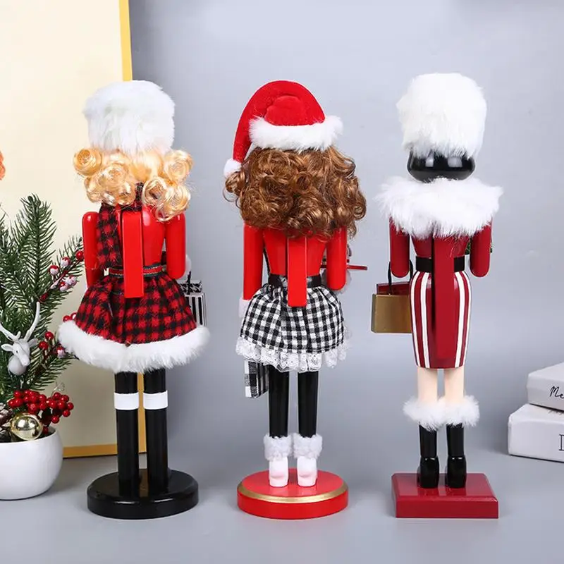 Christmas Traditional Woman Nutcracker Statue Nutcracker Fireplace Ornament Traditional Nutcracker Puppet Nutcracker Toy For - Image 6