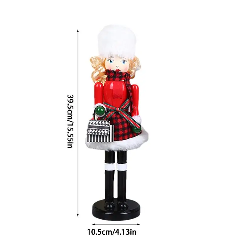 Christmas Traditional Woman Nutcracker Statue Nutcracker Fireplace Ornament Traditional Nutcracker Puppet Nutcracker Toy For - Image 5