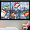 Christmas Window Stickers Winter Snowman Santa Claus Snowflake Reindeer Static Electricity Stickers