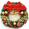 Christmas Wreath for Front Door Red Gold Window Wall Door Decorations 2025 Christmas Garland Ornament Guirnalda Navidad