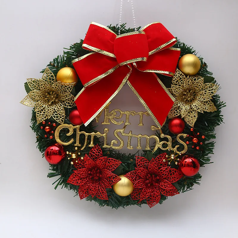 Christmas Wreath for Front Door Red Gold Window Wall Door Decorations 2025 Christmas Garland Ornament Guirnalda Navidad - Image 6