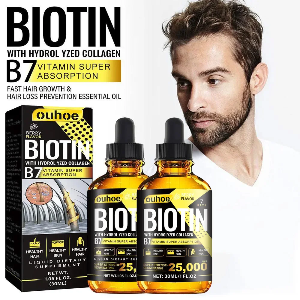 Collagen B7 Vitamin Hair Growth Essential Oil Prevent Hair Loss And Nourish With Essential Oil Scalp Treatment Set For Men Women - Image 2
