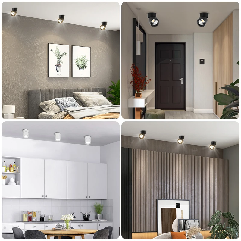 Colors Dimmable Led Downlight Foldable 360° Adjustable Spot Ceiling Lamp 7W 10W 15W Aluminum Led Spotlights For Living Room 220V - Image 6