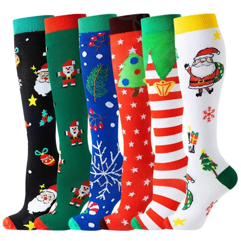Compression Socks Sports Jump Rope Yoga Elastic Pressure Calf Stockings Socks Varicose Veins Compress Halloween Christmas New - Image 4