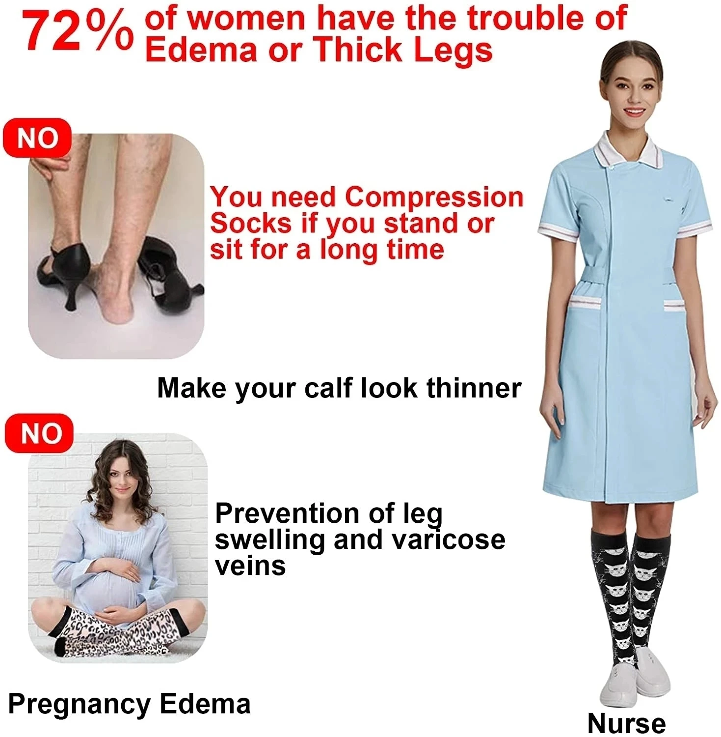Compression Socks Sports Jump Rope Yoga Elastic Pressure Calf Stockings Socks Varicose Veins Compress Halloween Christmas New - Image 6