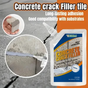Concrete Crack Filler Self Leveling Cement Crack Filler, Slab Concrete Waterproof Repair Sealant for Outdoor Indoor Quick Drying