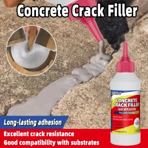 Concrete Gap Filler Flexible, Water-Based Durable, Waterproof Cement Crack Repair Adhesive; Ideal for Home, Garden, Pathway