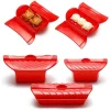 Convenient Silicone Steamer Easy Clean Steam Rack Eco-Friendly Silicone Steam Case Microwavable Food Cooker Cooking Accessories