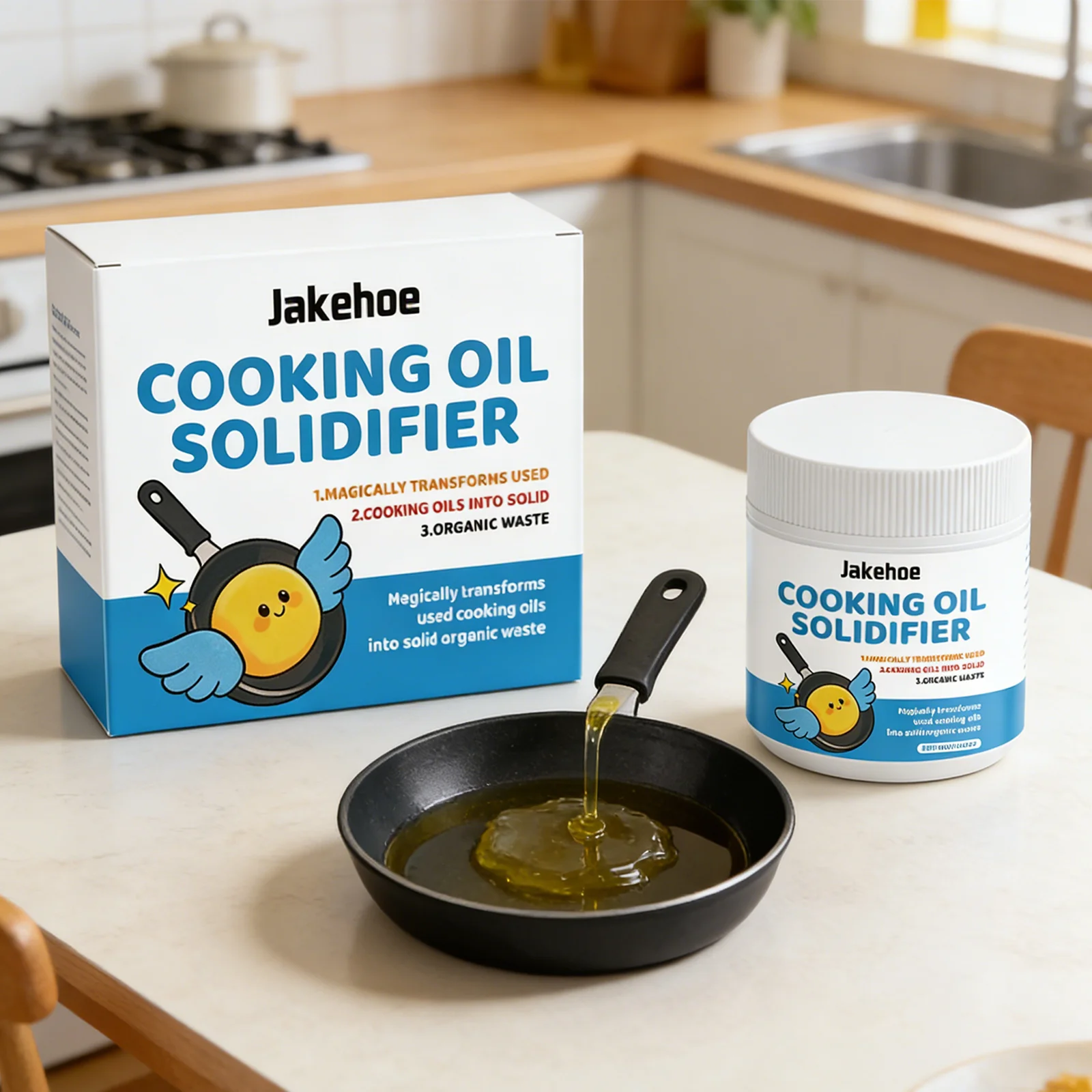 Cooking Oil Solidifier Kitchen Waste Oil Hardener Grease Disposal Powder Easy Cleanup Drain Protector 100g Safe Disposal